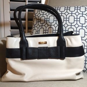 Cream and black Kate Spade handbag